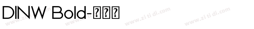 DINW Bold字体转换